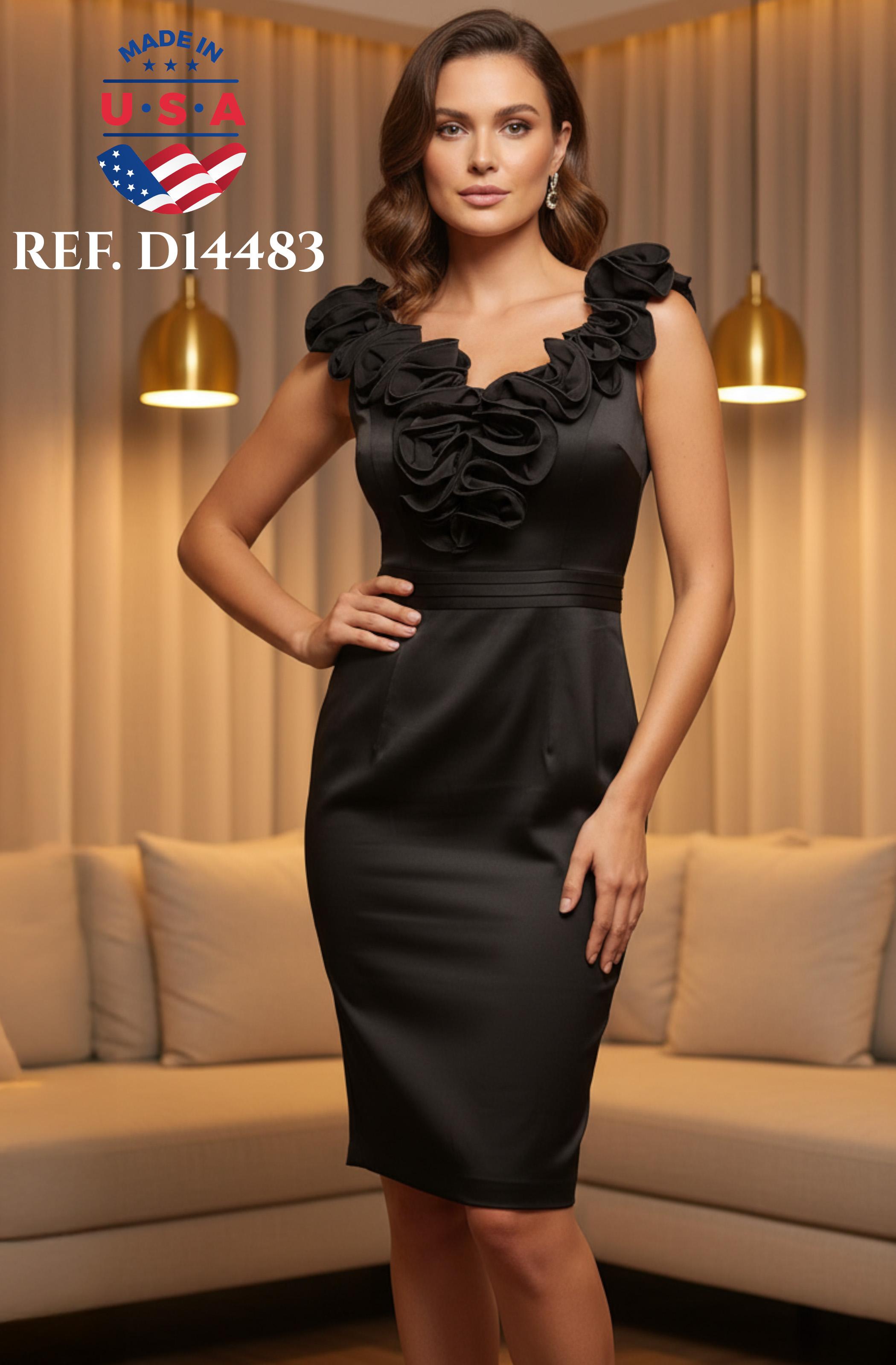 Comprar Vestido De Fiesta con Decorado Hermoso en Pecho y escote, Diseño exclusivo