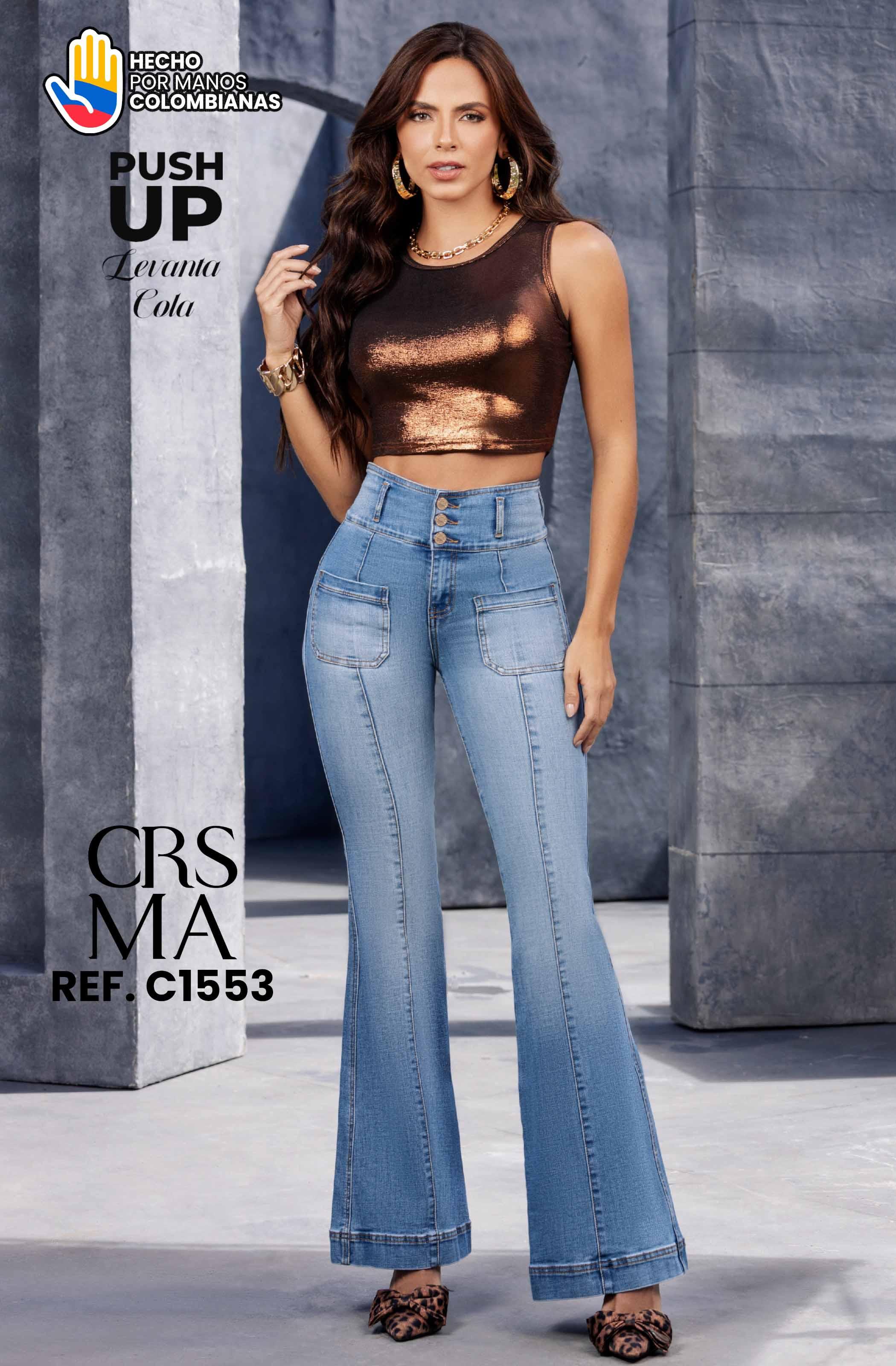 Jean sin Bolsillos Colombiano Push Up