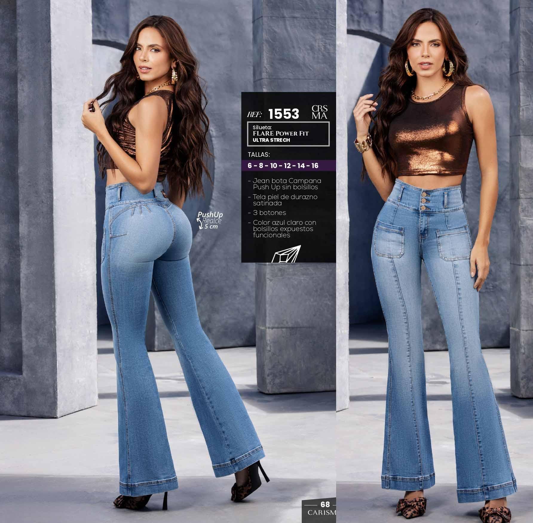 Comprar Jean sin Bolsillos Colombiano Push Up