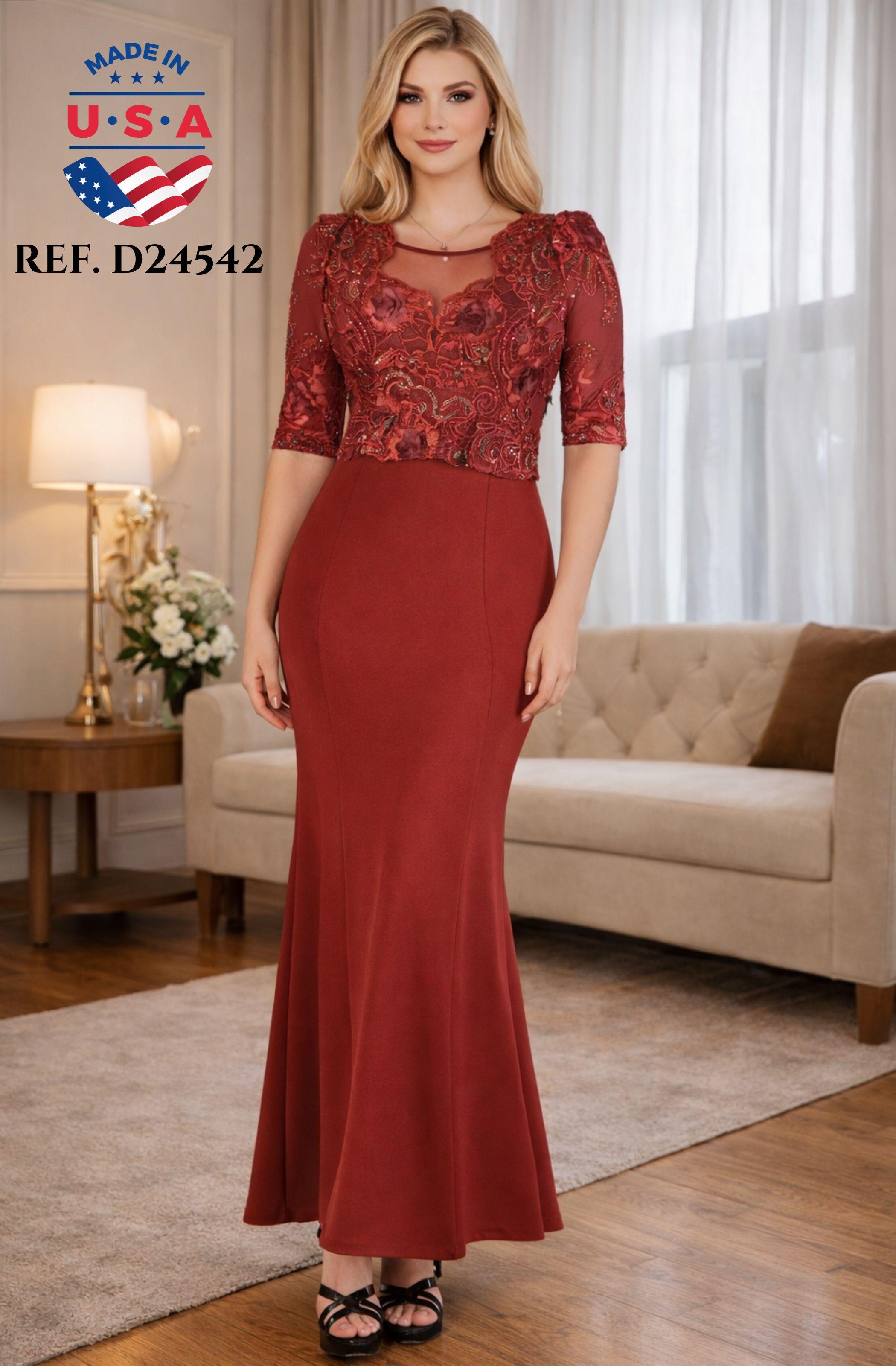 Comprar Vestido de Fiesta largo con falda y superior decorado con lentejuelas