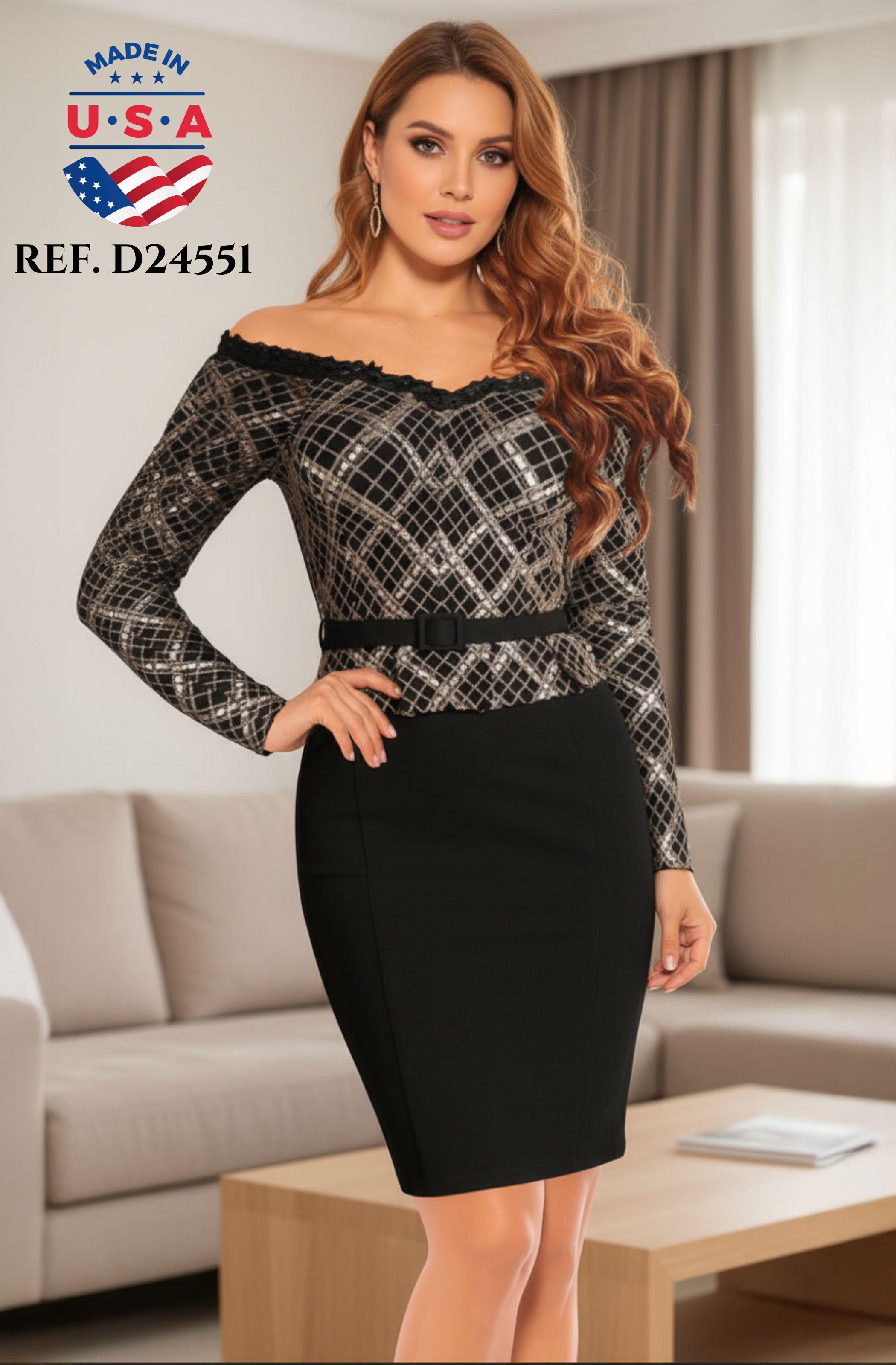 Comprar Vestido Americano de Falda Corta y mangas largas.