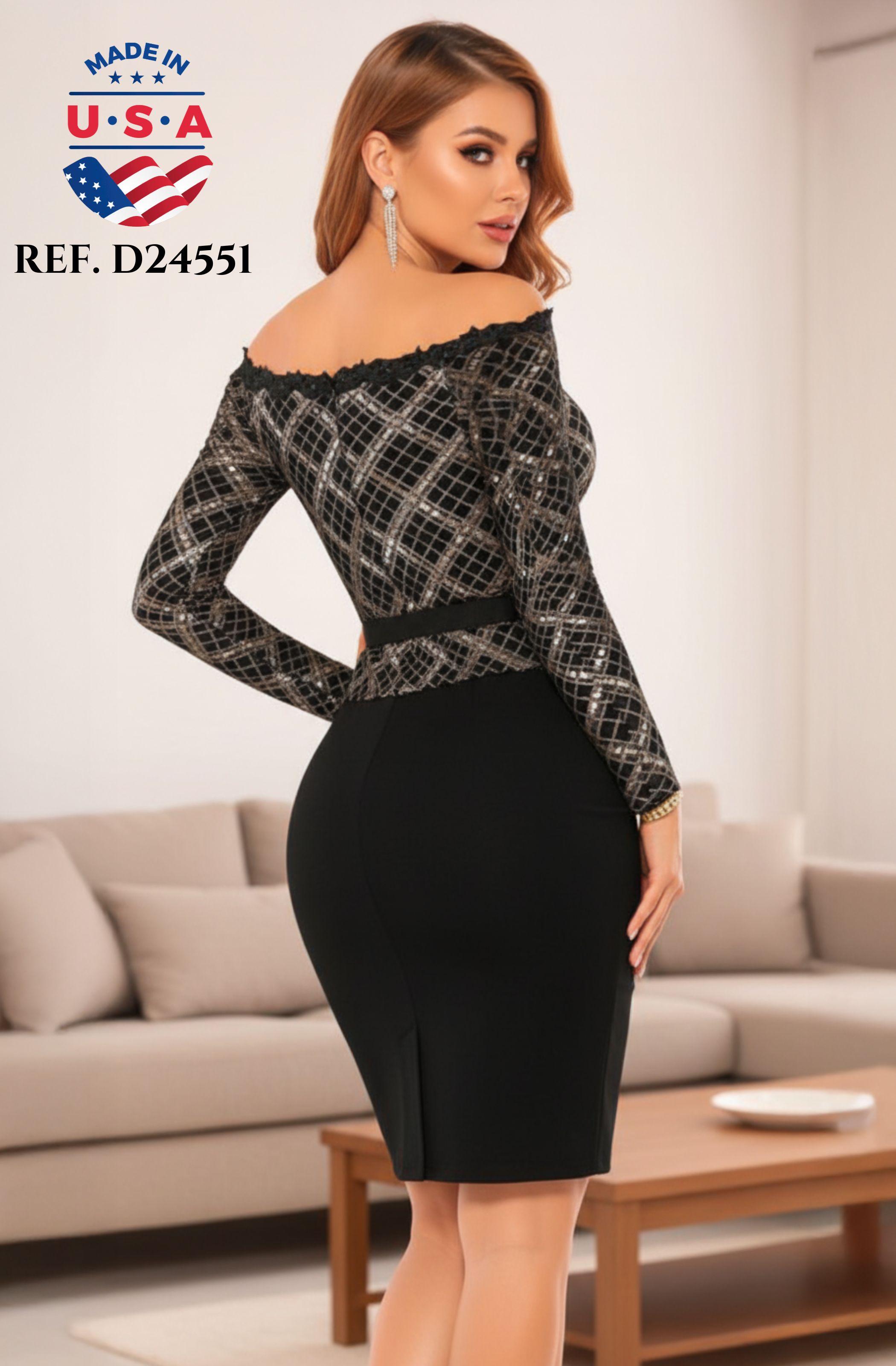 Comprar Vestido Americano de Falda Corta y mangas largas.