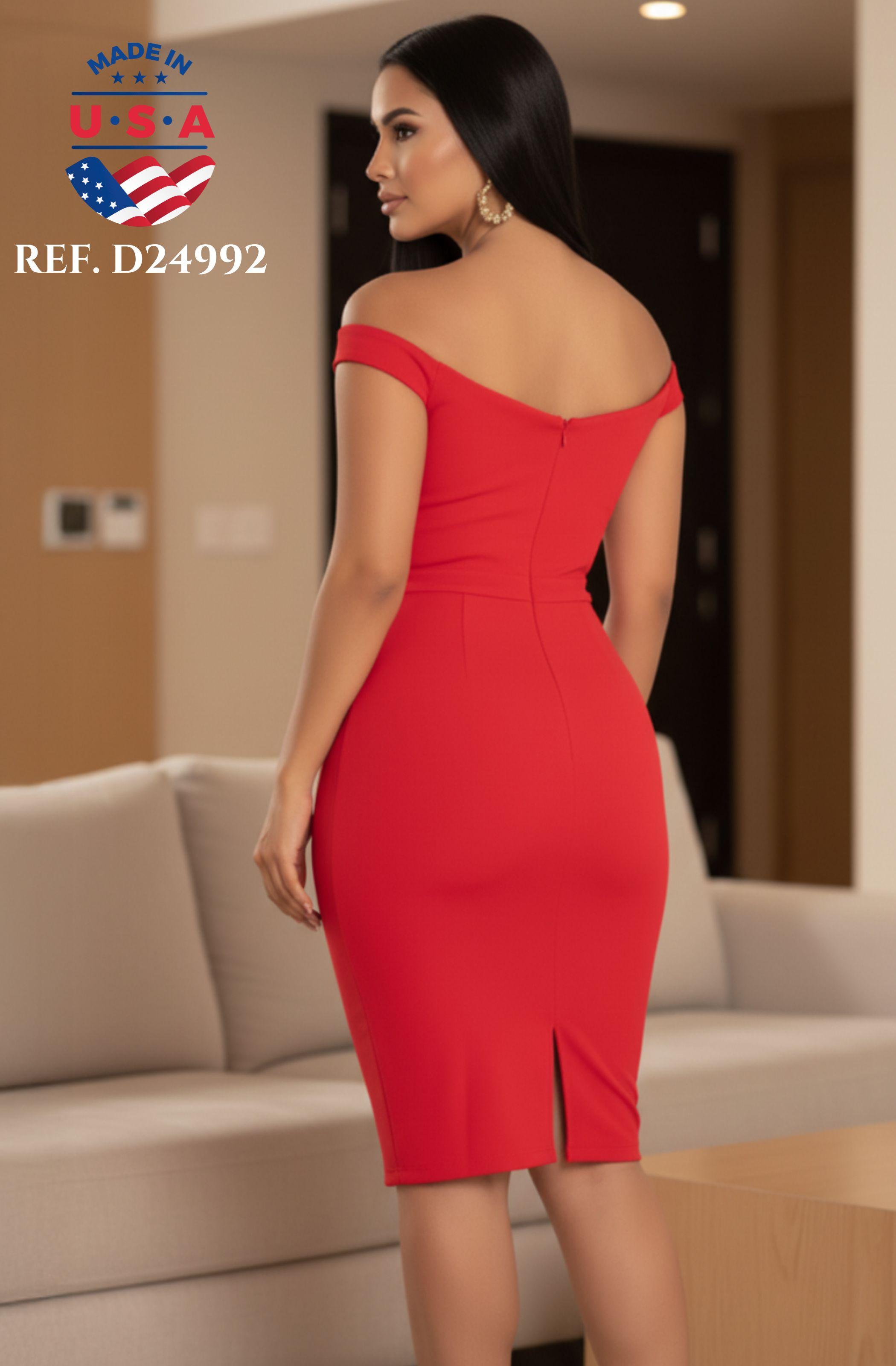 Comprar Vestido Corto Americano sin Mangas, Detalles en el Pecho